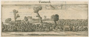Tamworth - Panorama: mědirytina a [17. století]