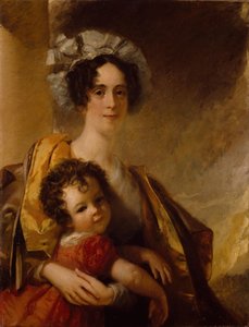 Paní John Clerk Maxwell rozená Frances Cay a její syn James, 1833.