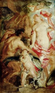Alegorická studie, skica (olej na plátně) od William Etty