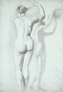 Figurové studie (tužka na papíře) od William Etty