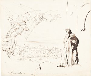 Scéna z pekla (canto IX) od William Etty
