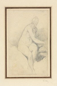 Sedící nahá od William Etty