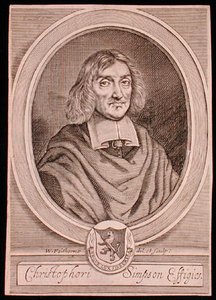 Portrét Christophera Simpsona (asi 1605-69) (rytina)
