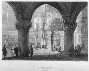 St Marks, Benátky, 19. století.