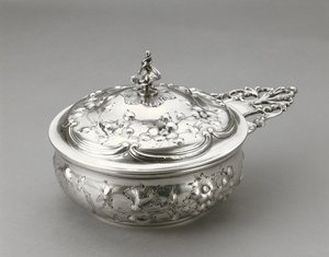 Porringer s krytem, c. 1856 (stříbro) od William Forbes