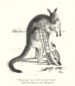 The Duck And The Kangaroo (rytina) od William Foster