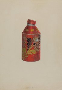Toleware Tea Caddy, c. 1938.