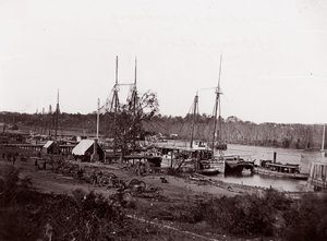 Broadway Landing, řeka Appomattox, 1864.