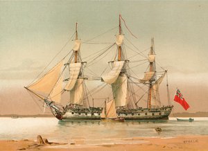 Fregata se 42 děly kolem roku 1780