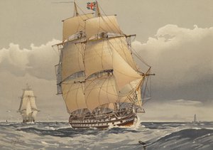 Řadová loď se 74 děly, kolem roku 1794