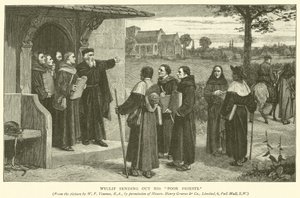 Wyclif posílá své ubohé kněze od William Frederick Yeames