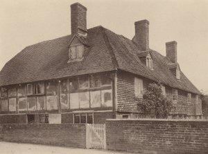 Na Northbridge Street, poblíž Robertsbridge, Sussex (čb fotografie)