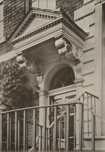 Doorway, Lower Bridge Street, Chester (č/b foto) od William Galsworthy Davie