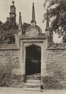 Dveře, Paynis Almshouses, Oundle (černobílá fotografie)
