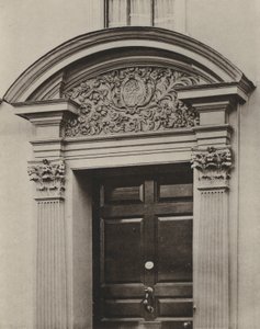 Dveře, Pudding Lane, Maidstone, Kent (černobílá fotografie)