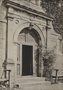 Doorway, Sackville College, East Grinstead (černobílá fotografie) od William Galsworthy Davie