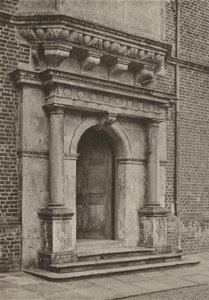 Doorway, The South Wing, Cobham Hall (č/b foto) od William Galsworthy Davie