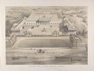 Brighton, návrh na vybudování královského mořského paláce od William Gauci