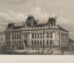 Radnice, Wolverhampton, cca 1871