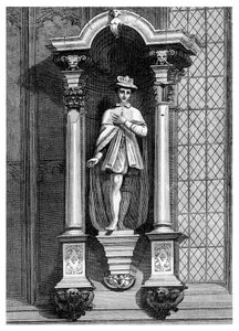 Socha Edwarda VI, z přední části Guildhall Chapel, City of London, 1886.