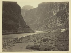 Colorado River, Mouth of Kanab Wash, Looking West, 1872.