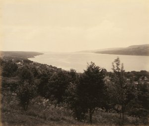 Seneca Lake a Watkins Glen, pro společnost Lehigh Valley Railroad od William H. Rau