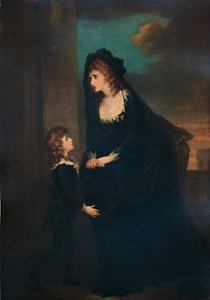 Paní Siddonsová a její syn v tragédii Isabelly, 1784, 1935 od William Hamilton