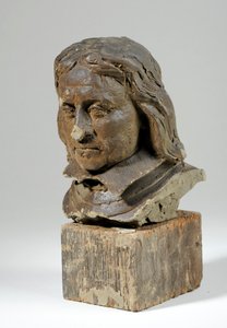 Portrét Olivera Cromwella (vosk a dřevo) (viz také 440363) od William Hamo Thornycroft