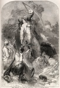 Alegorie na smrt Arthura Wellesleyho (1769-1852), vévody z Wellingtonu - kresba William Harvey