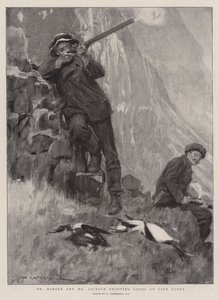 Doktor Nansen a pan Jackson střílejí Loons na mysu Flora od William Hatherell