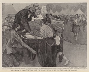 Bitva o Omdurman, spěch pro nedělní noviny v jižním táboře ve Wiltshire od William Hatherell