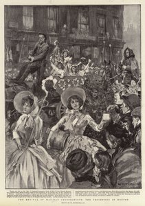 Oživení májových oslav, Procesí v Hoxtonu od William Hatherell