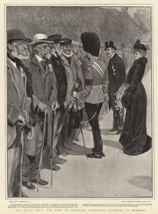 Royal Tour, vévoda z Cornwallu kontroluje veterány v Dunedinu od William Hatherell
