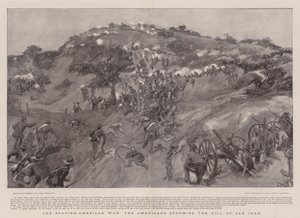 Španělsko-americká válka Američané zaútočili na kopec San Juan od William Hatherell