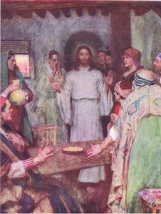 Pak přišel Ježíš a stál uprostřed, z Biblického příběhu vydaného nakladatelstvím Hodder & Stoughton, kolem roku 1930 od William Hatherell