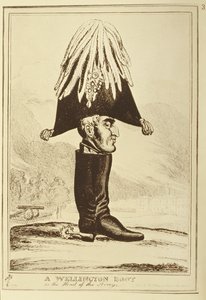 Wellingtonova bota aneb Hlava armády, 1827 od William Heath