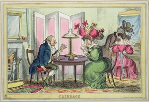 Cribbage, vydal Thomas McLean, Londýn (barevný lept) od William Heath
