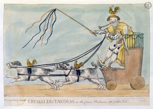 Grimaldiho tandem v komiksové pantomimě Zlaté rybky, hospoda. 1812