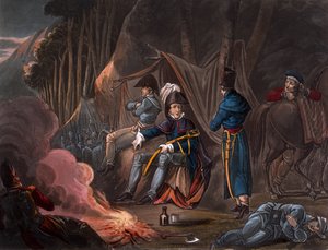 Zastavení v Pyrenejích v červenci 1813, vyryto J.C. Stadlerem, vydal Thomas Tegg, 1818 od William Heath