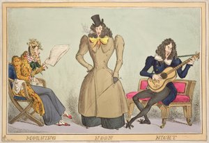 Ráno, poledne, noc, vydal Thomas McLean, Londýn (barevný lept) (viz také 188366) od William Heath