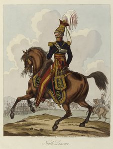 Devátí husaři, 1820 (barevná akvatinta) od William Heath