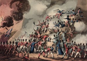 Storming of St. Sebastian, 31st August, 1813, ryt Thomas Sutherland (b.c.1785) od William Heath