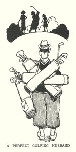 Dokonalý golfový manžel (litho) od William Heath Robinson