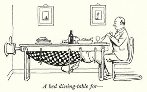 Postel jídelní stůl pro (litho) od William Heath Robinson