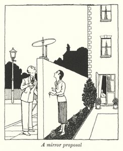 Návrh zrcadla (litho) od William Heath Robinson