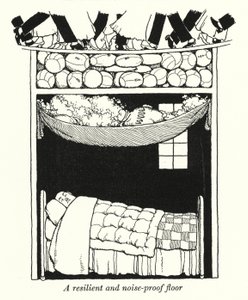 Pružná a zvukotěsná podlaha (litho) od William Heath Robinson