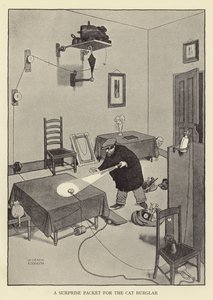 Překvapivý balíček pro kočičího zloděje od William Heath Robinson