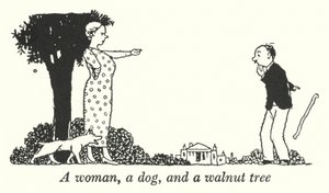 Žena, pes a ořech (litho) od William Heath Robinson
