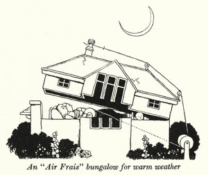 Bungalov "Air Frais" pro teplé počasí (litho) od William Heath Robinson