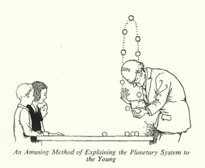 Zábavná metoda vysvětlování planetárního systému mladým lidem (litho) od William Heath Robinson